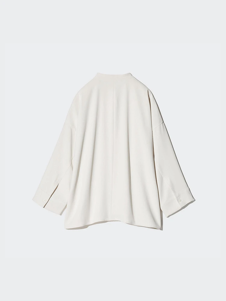 DRAPE BLOUSE 3/4 SLEEVE