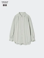 LINEN BLEND OVERSIZED SHIRT LONG SLEEVE