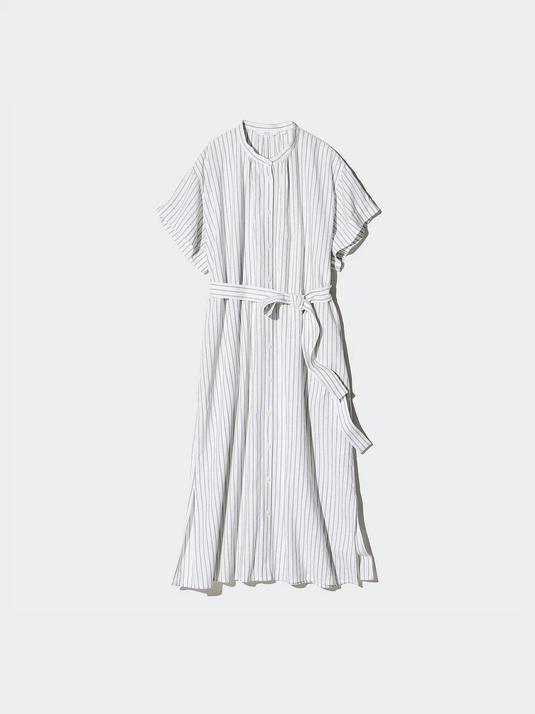 LINEN BLEND RELAXED DRESS