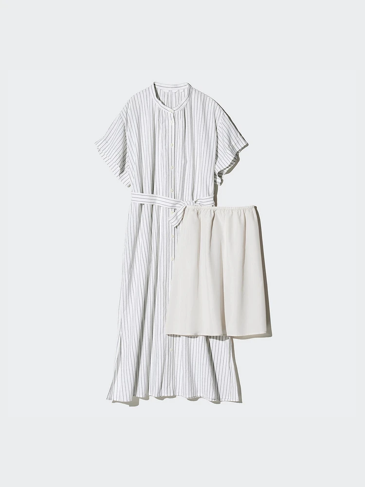LINEN BLEND RELAXED DRESS