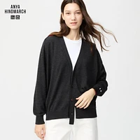 MERINO OVERSIZED V NECK CARDIGAN