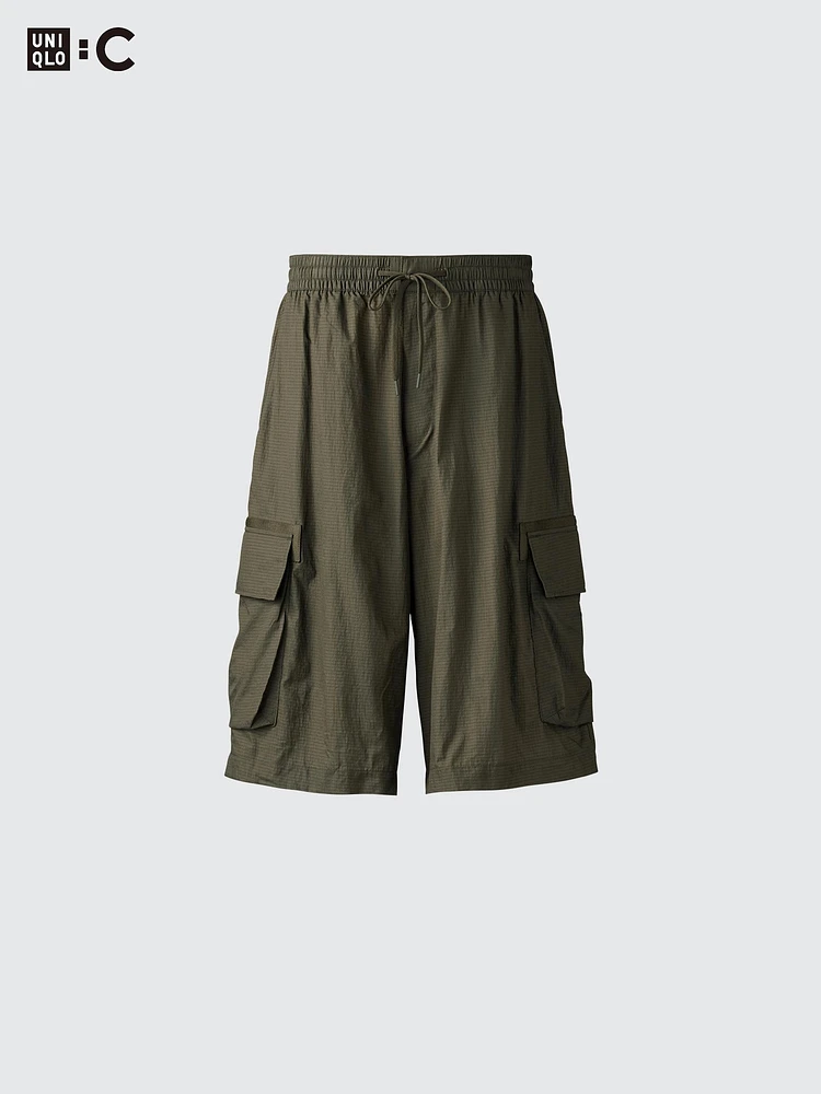 WIDE FIT CARGO HALF PANTS