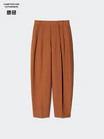 LINEN BLEND BARREL LEG PANTS