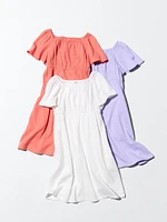 FLARE SLEEVE DRESS SHORT