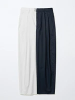 Cotton Lyocell Pleated Wide Pants