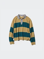 SMOOTH COTTON RELAXED POLO SWEATER