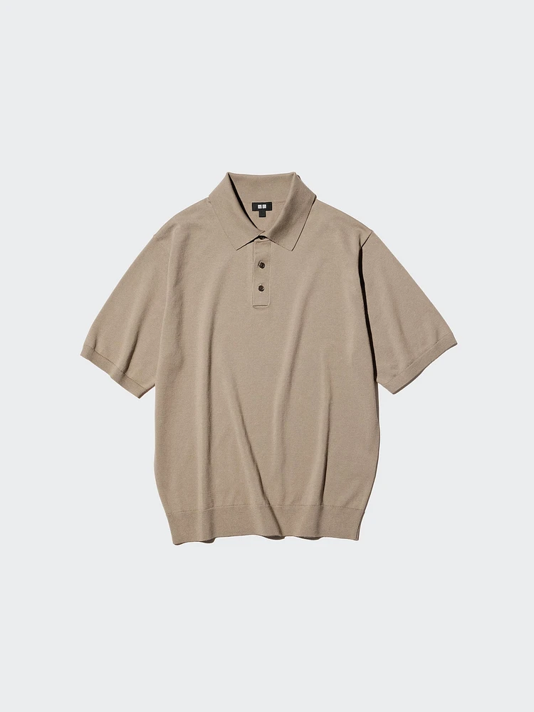 WASHABLE KNITTED POLO SWEATER
