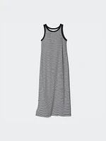 Ribbed Sleeveless Bra Dress | Striped