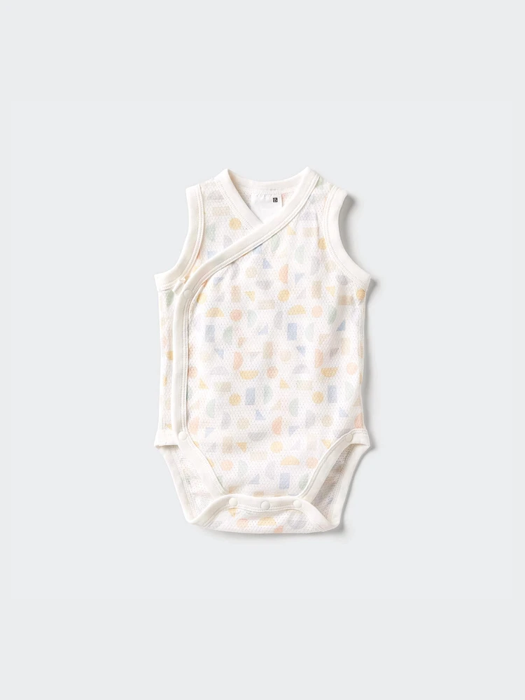 COTTON MESH SLEEVELESS INNER ONESIE