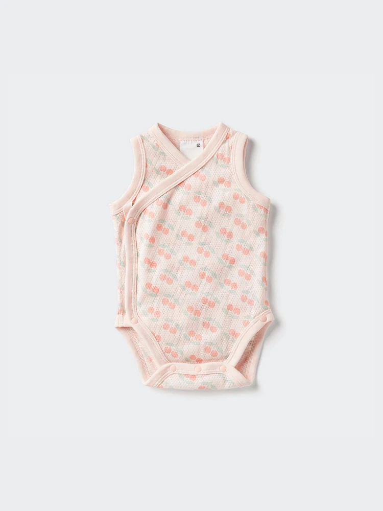 COTTON MESH SLEEVELESS INNER ONESIE