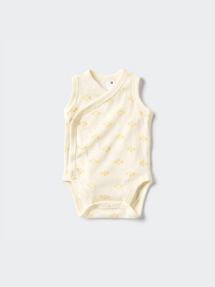 COTTON MESH SLEEVELESS INNER ONESIE