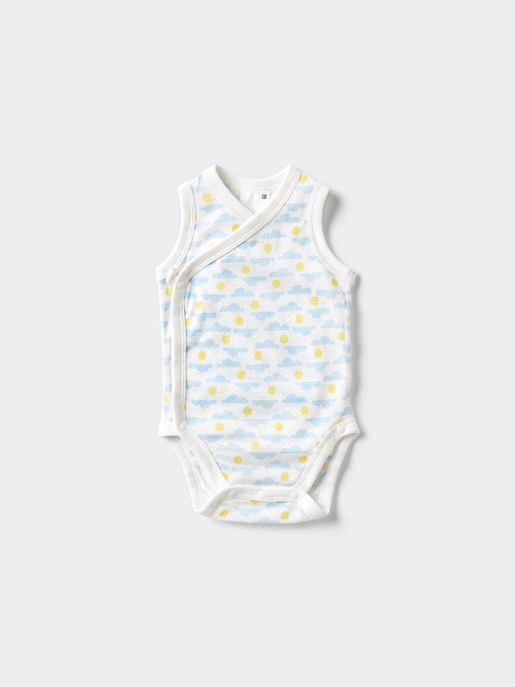 COTTON MESH SLEEVELESS INNER ONESIE