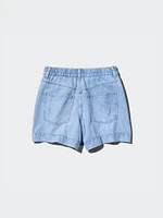 Drapey Denim Skort