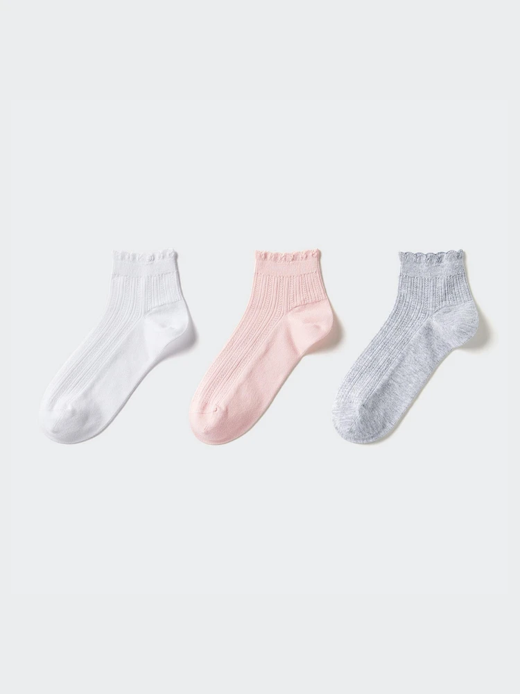 CROCHET SHORT SOCKS | 3 PAIRS