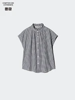 Linen Blend Frilled Blouse | Printed