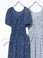Volume Sleeve Dress | Printed