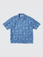 DISNEY BLUE COTTON LINEN SHIRT