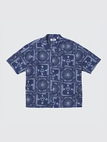 DISNEY BLUE COTTON LINEN SHIRT