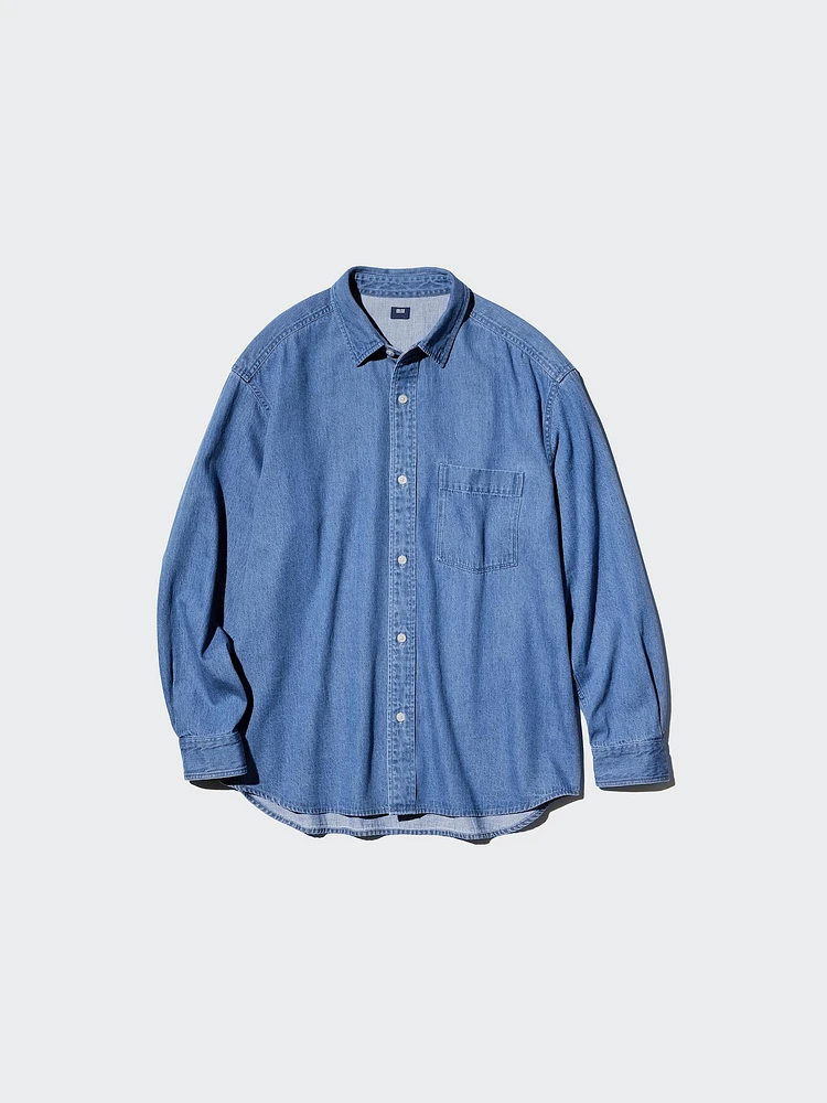 DENIM OVERSHIRT LONG SLEEVE