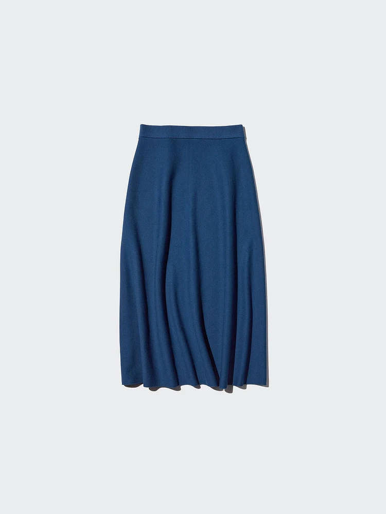 WASHABLE MILANO RIBBED FLARE SKIRT