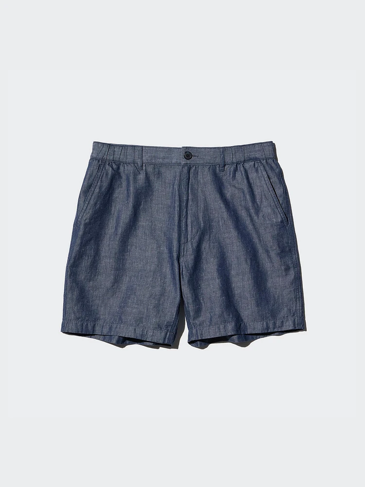 LINEN BLEND SHORTS