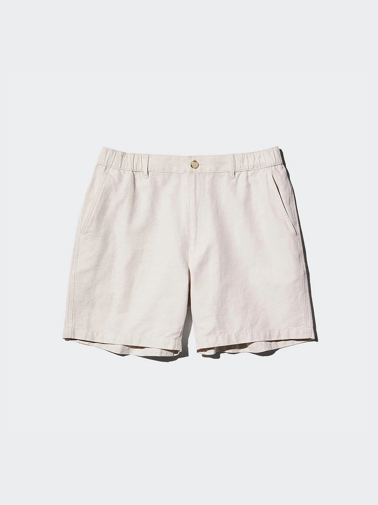 LINEN BLEND SHORTS