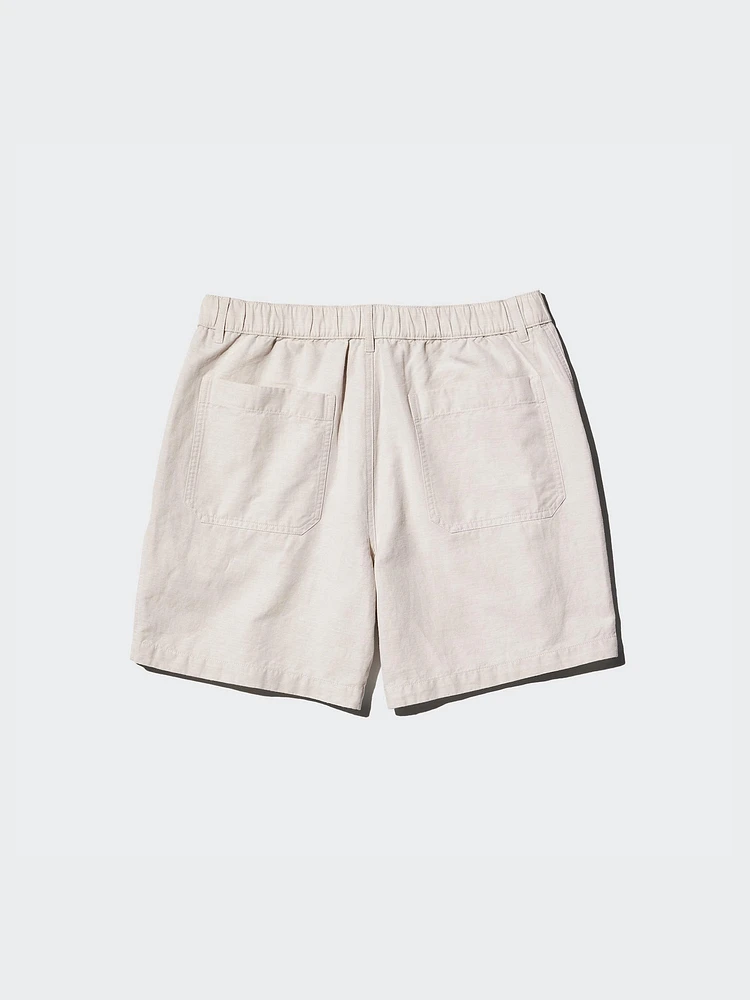 LINEN BLEND SHORTS