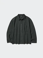 MILANO RIBBED SHIRT COLLAR CARDIGAN
