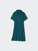 CREPE JERSEY POLO DRESS SHORT SLEEVE