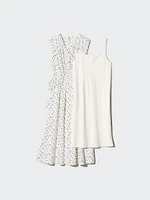 Cotton Gathered Dress | Printed