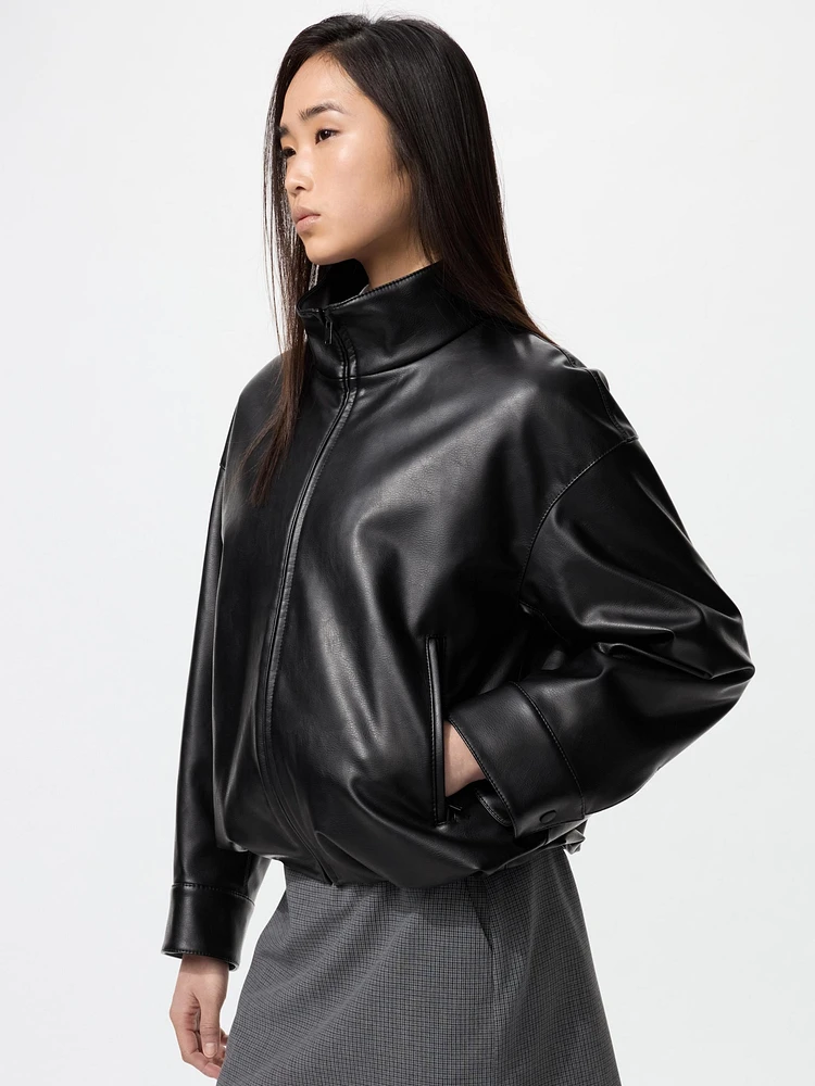 COATED OVERSIZED BLOUSON