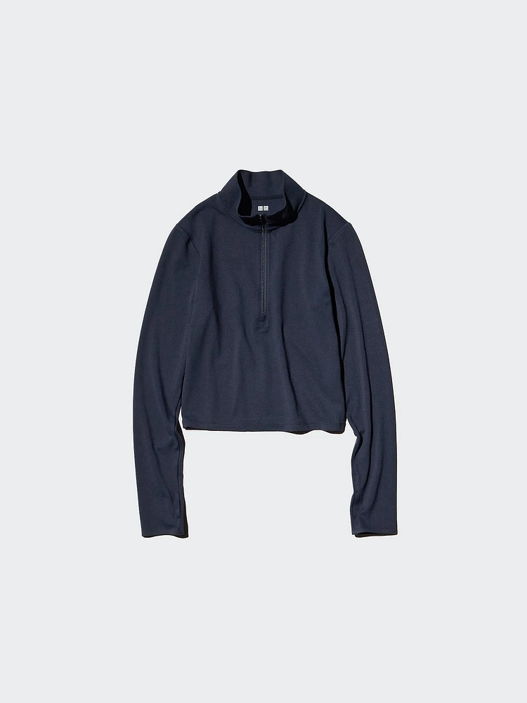 AIRism SOFT HALF-ZIP T-SHIRT