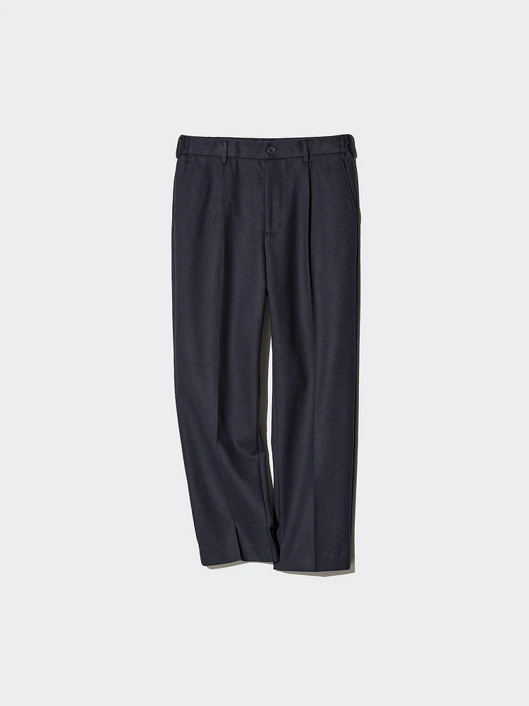 PLEATED WIDE PANTS | BRUSHED JERSEY