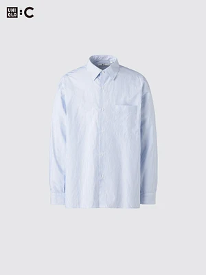 Broadcloth Oversized Shirt | Striped