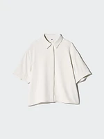 DRAPE BLOUSE SHORT SLEEVE