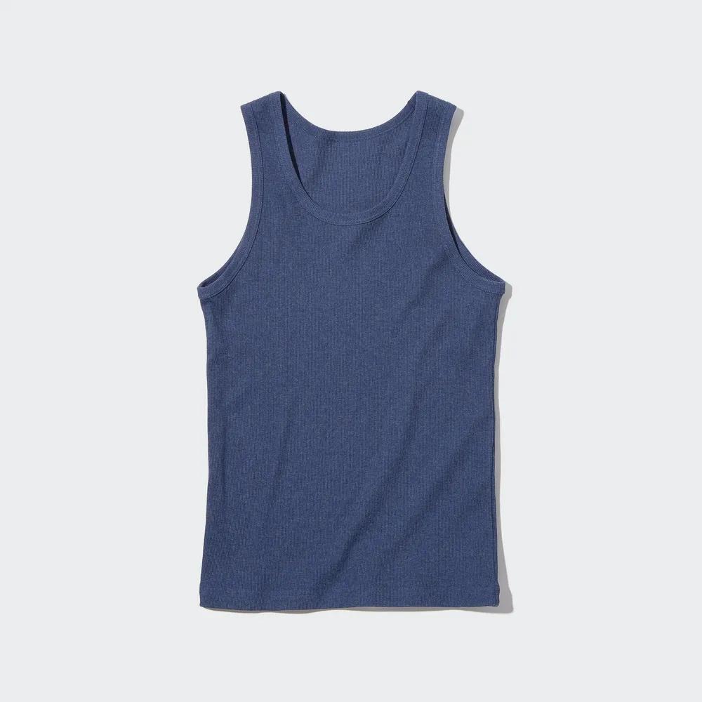 UNIQLO DRY COLOUR RIBBED TANK TOP