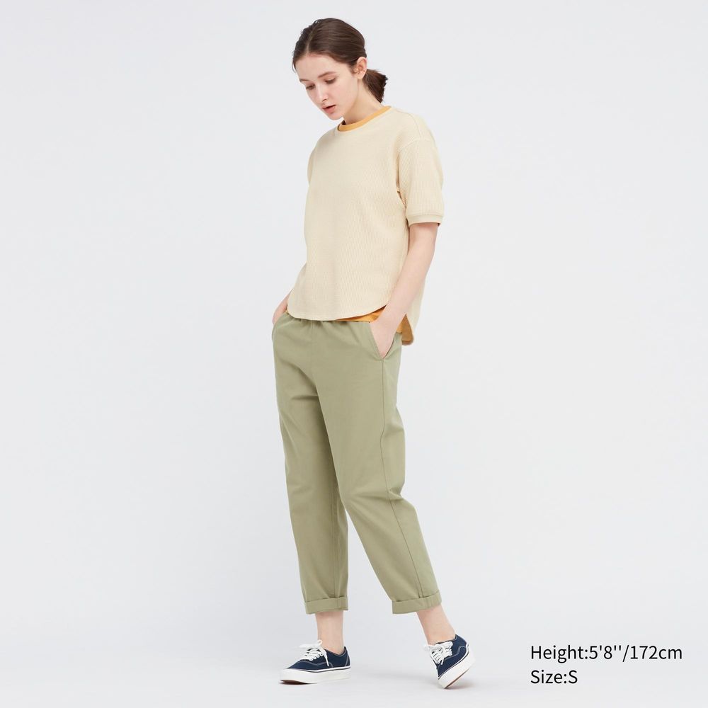 UNIQLO COTTON RELAXED ANKLE PANTS