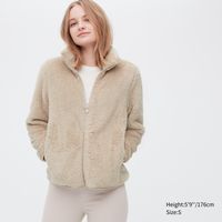 FLUFFY YARN FLEECE FULL-ZIP JACKET