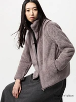 FLUFFY YARN FLEECE FULL-ZIP JACKET