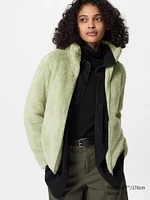 FLUFFY YARN FLEECE FULL-ZIP JACKET