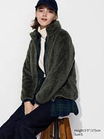 FLUFFY YARN FLEECE FULL-ZIP JACKET