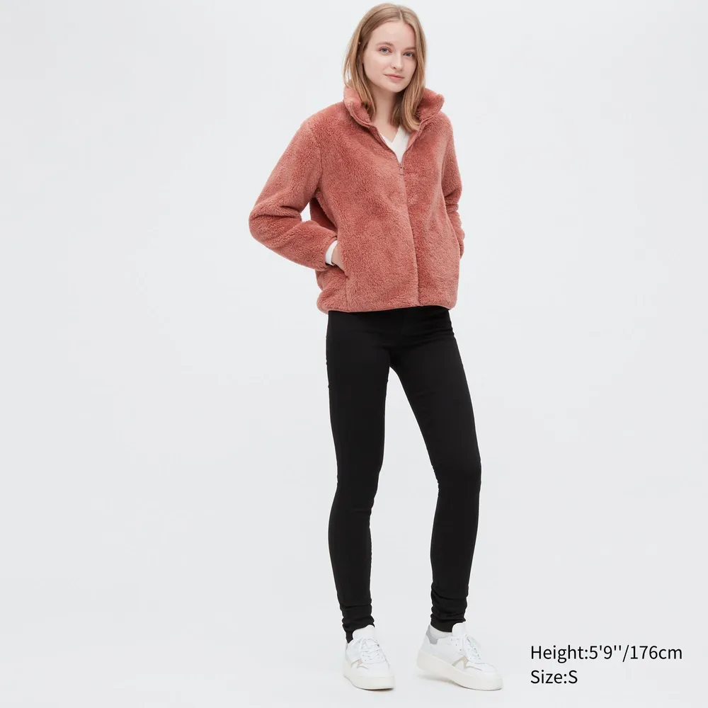 FLUFFY YARN FLEECE FULL-ZIP JACKET