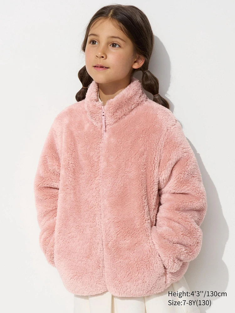 FLUFFY YARN FLEECE FULL-ZIP JACKET