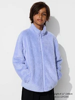 FLUFFY YARN FLEECE FULL-ZIP JACKET