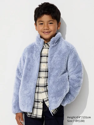 FLUFFY YARN FLEECE FULL-ZIP JACKET