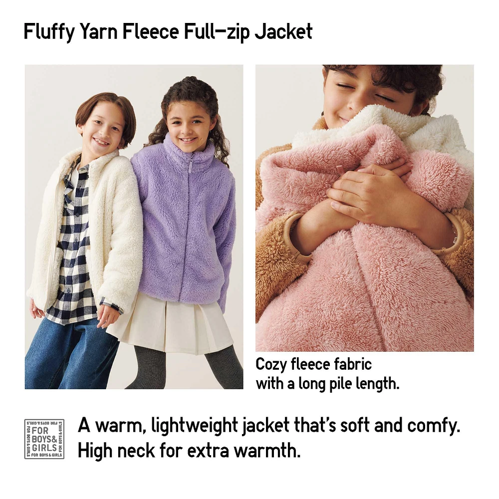 FLUFFY YARN FLEECE FULL-ZIP JACKET