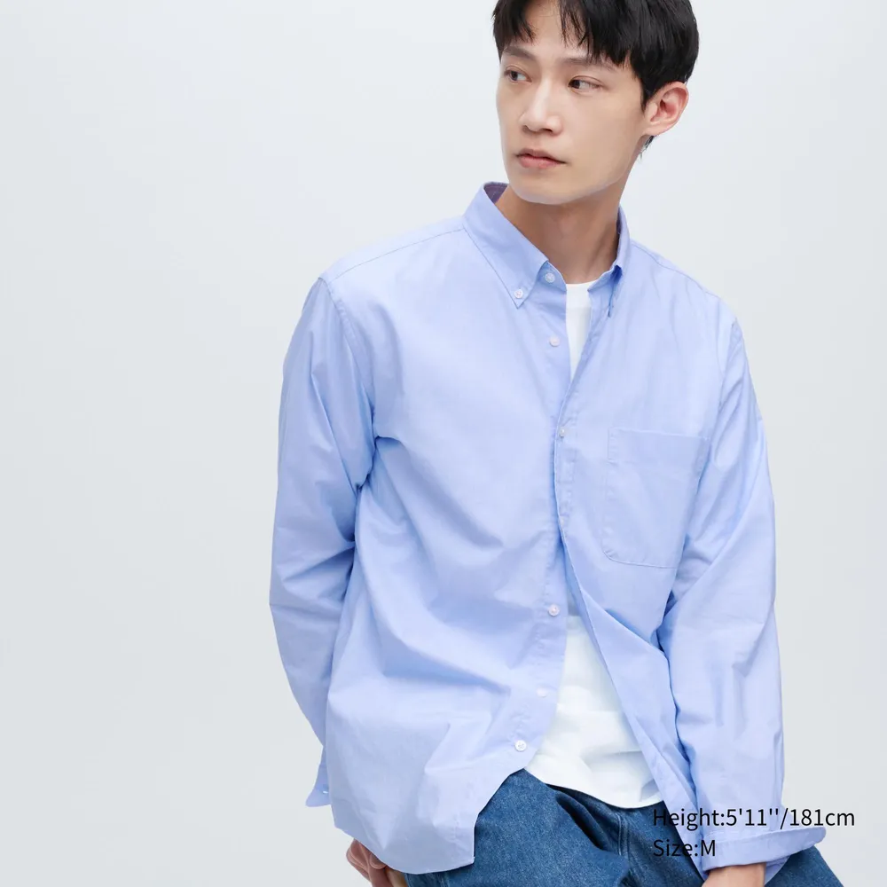 EXTRA FINE COTTON BROADCLOTH SHIRT (BUTTONED DOWN COLLAR)