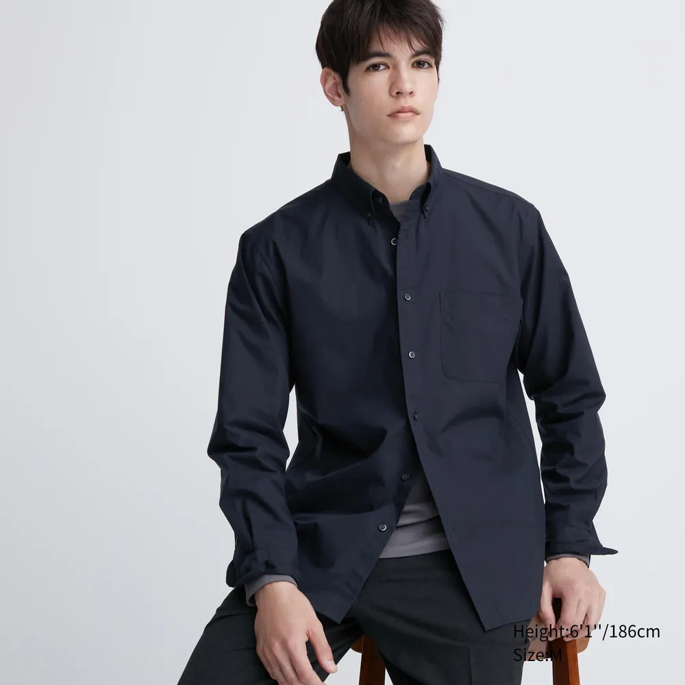 EXTRA FINE COTTON BROADCLOTH SHIRT (BUTTONED DOWN COLLAR)