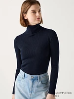 MERINO RIBBED TURTLENECK SWEATER