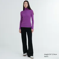 EXTRA FINE MERINO RIBBED TURTLENECK SWEATER